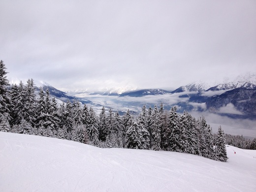 fresh snow Mutters near Innsbruck Austria fresh snow Mutters Austria