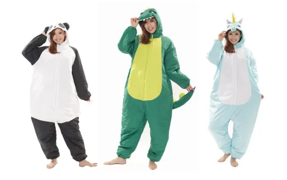 unicorn panda and dinosaur onesies the must have attire for ski party animals