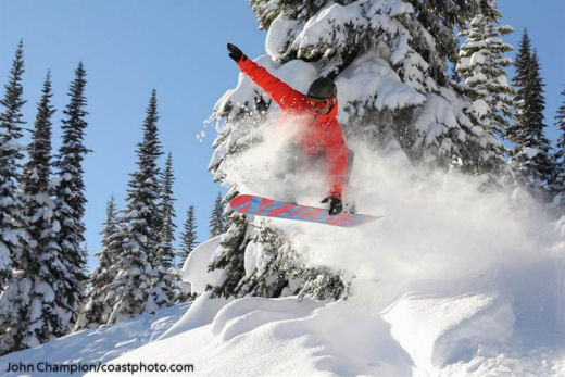 There's plenty of powder, and clear blue skies, in Whistler, Canada Whistler Canada 10 Jan powder