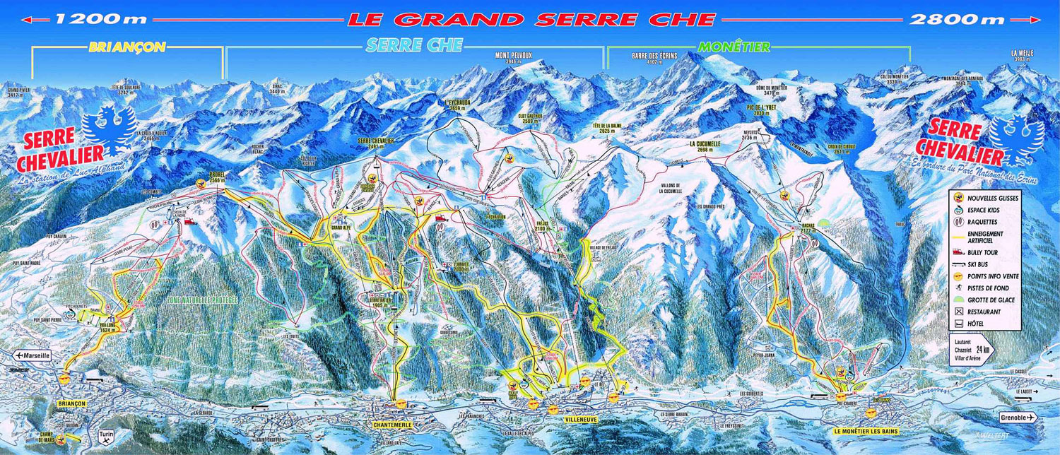 Serre Chevalier Ski Map Piste Map