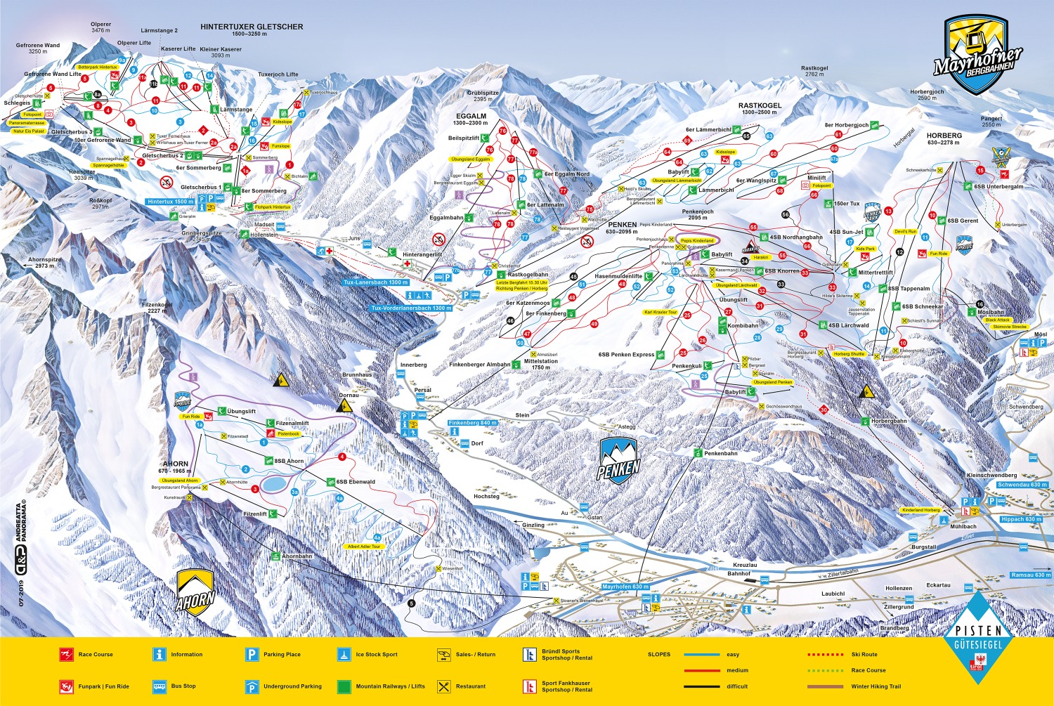 mayrhofen-ski-map