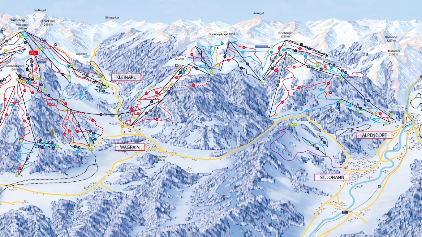 st-johann-in-salzburg-ski-map