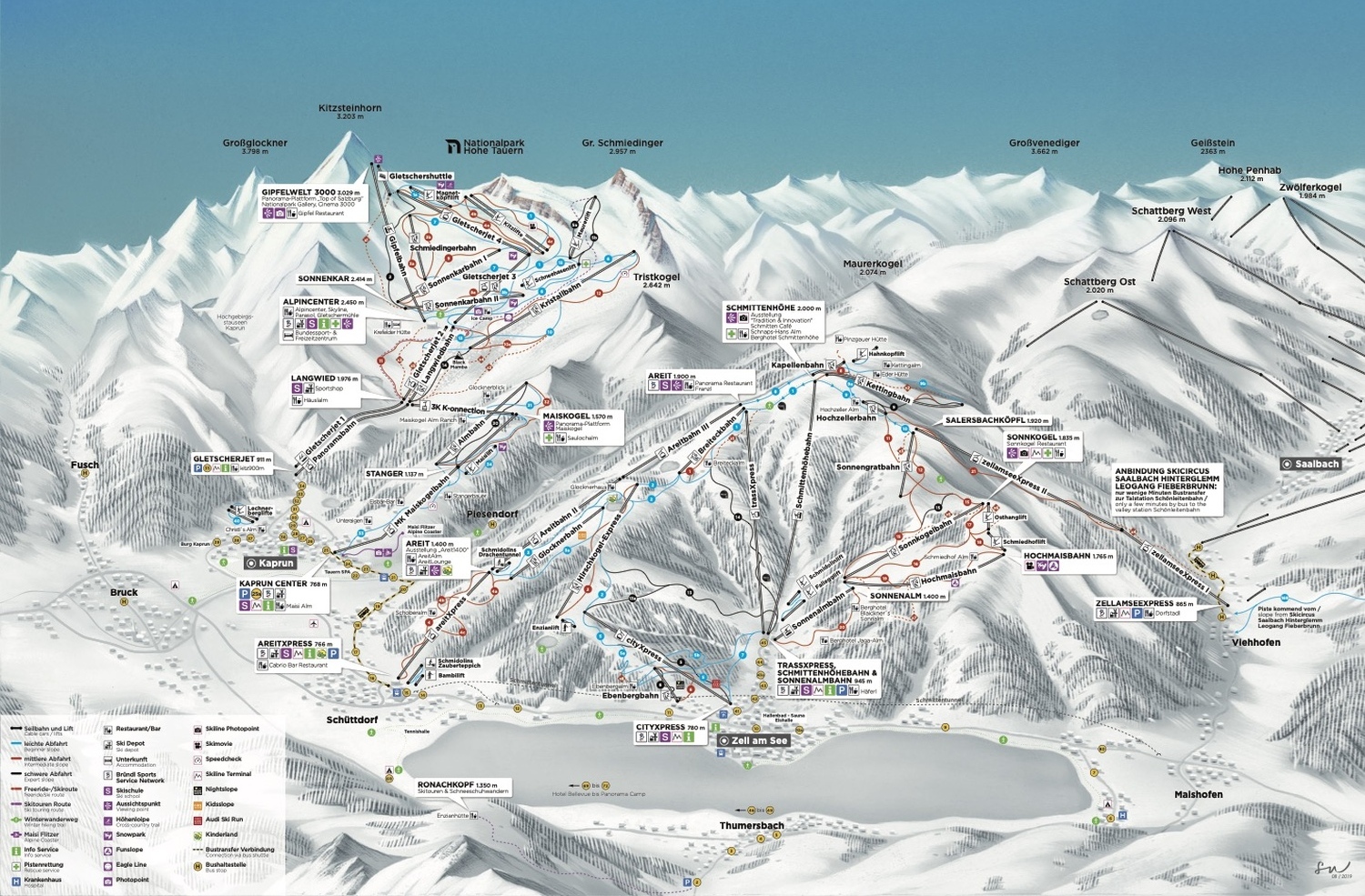 zell-am-see-kaprun-ski-map