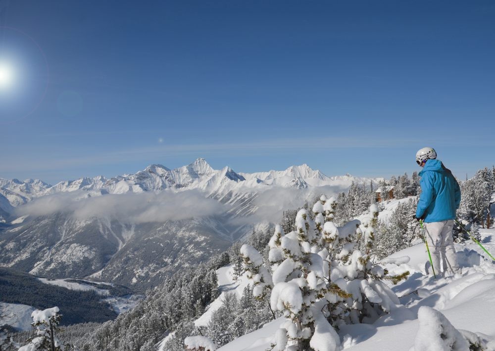 panorama skier off piste