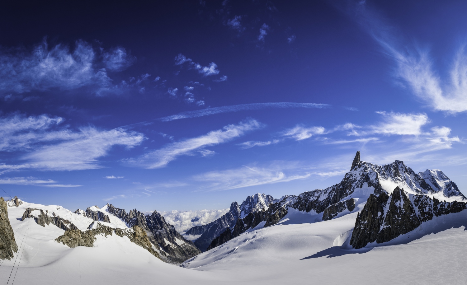 The mountains above Courmayeur ski resort Italy CREDIT iStock
