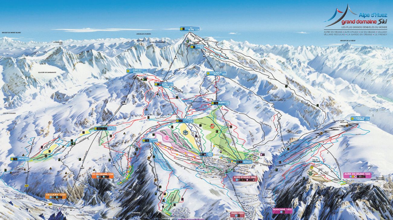 Vaujany Ski Map Piste Map